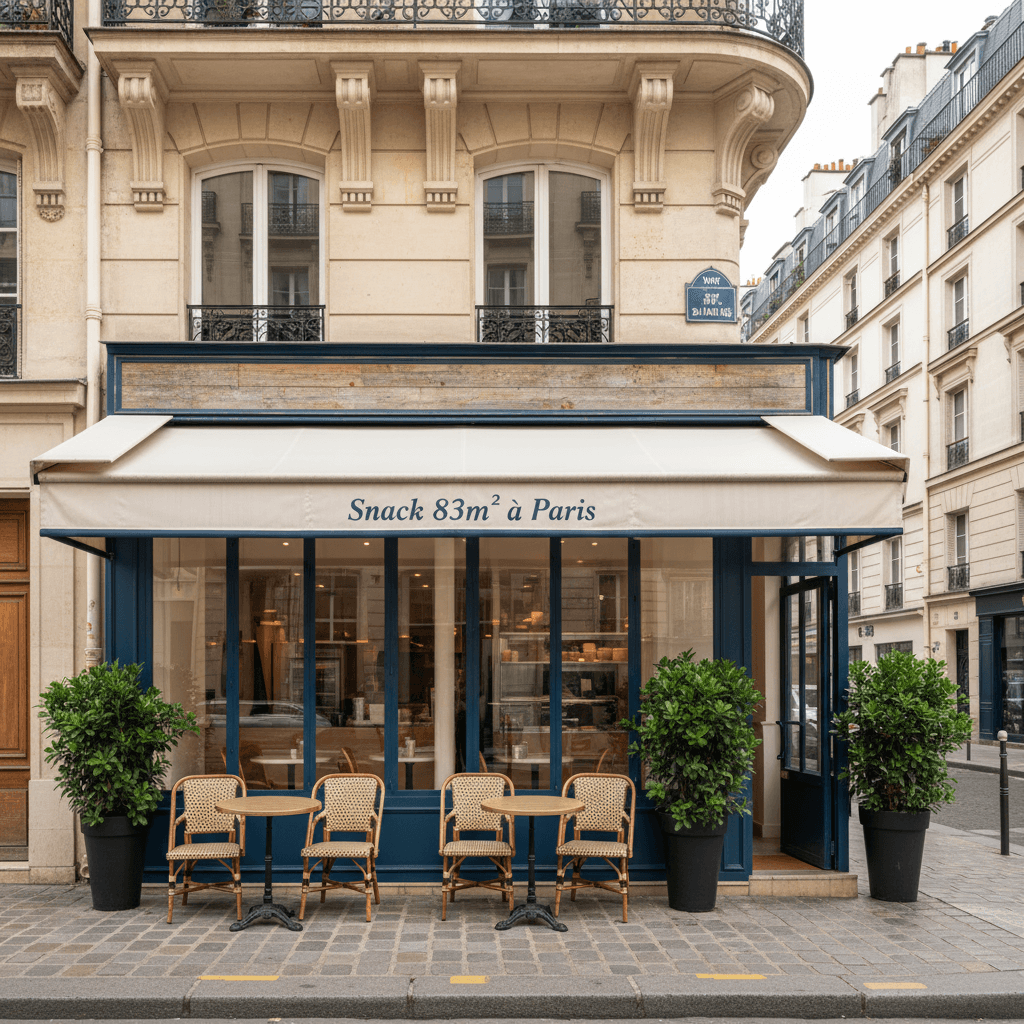 Snack 83m² à Paris : terrasse