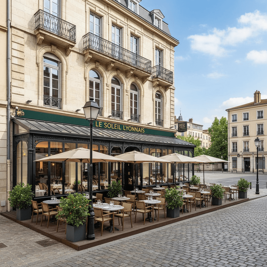 Restaurant 600m² à Lyon : terrasse - licence IV