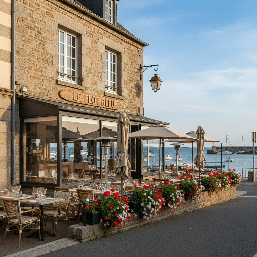 Restaurant à Saint-Vaast-La-Hougue : terrasse - licence IV - Image 1