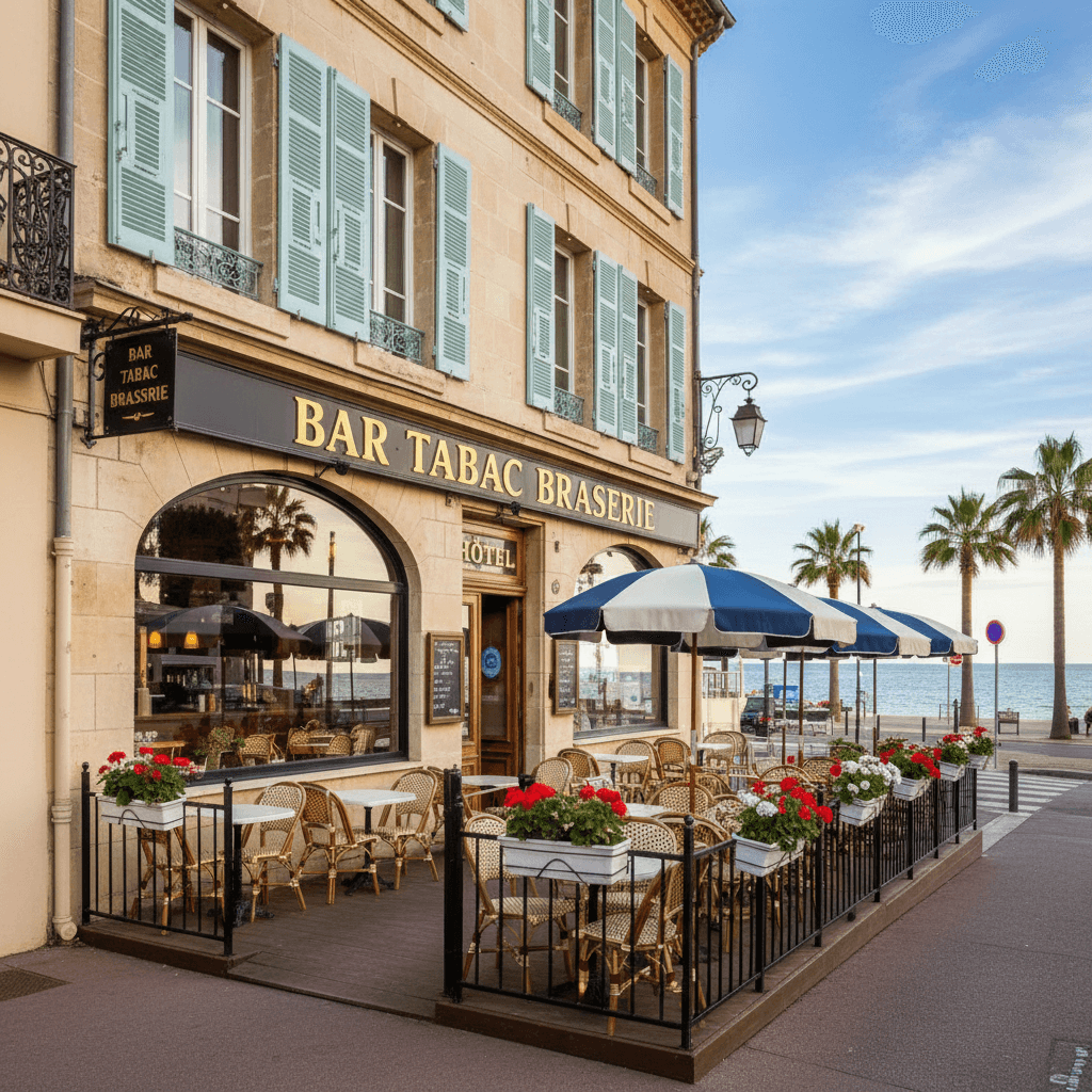 Bar-brasserie à Sainte-Maxime : terrasse - licence IV - Image 1