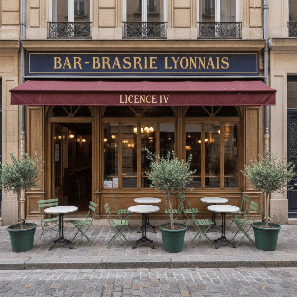 Bar-brasserie 75m² à Lyon : terrasse - licence IV