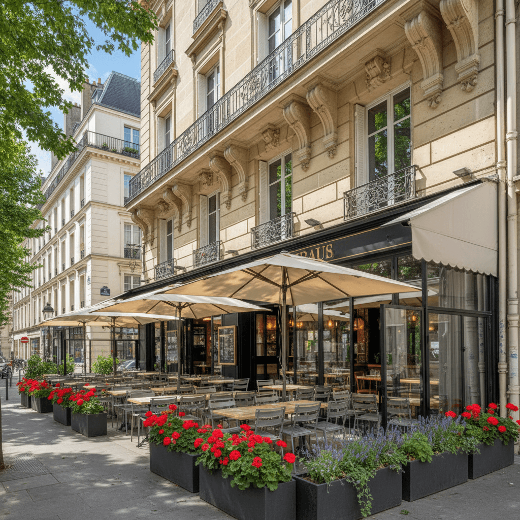 Restaurant 60 couverts à Asnières-sur-Seine : terrasse - extraction - Image 1