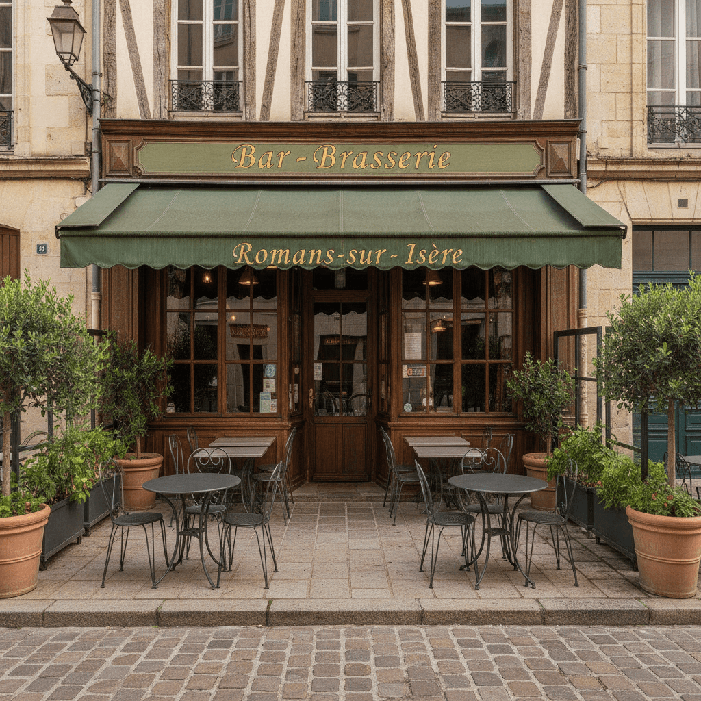 Bar-brasserie 72m² à Romans-sur-Isère : terrasse - licence IV - Image 1