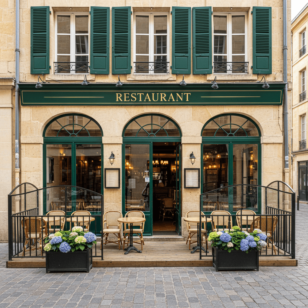 Restaurant 65m² à Bordeaux : terrasse - licence IV