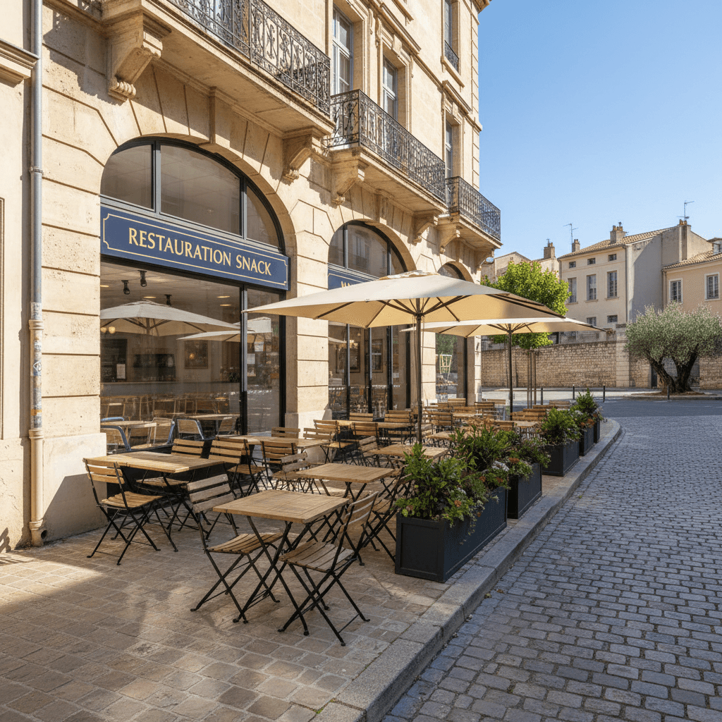 Fast-food 52m² à Montpellier : terrasse - Image 1