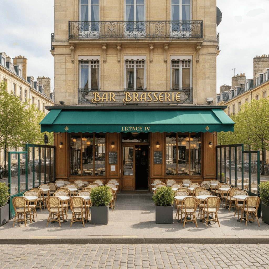 Bar-brasserie à Bordeaux : terrasse - licence IV