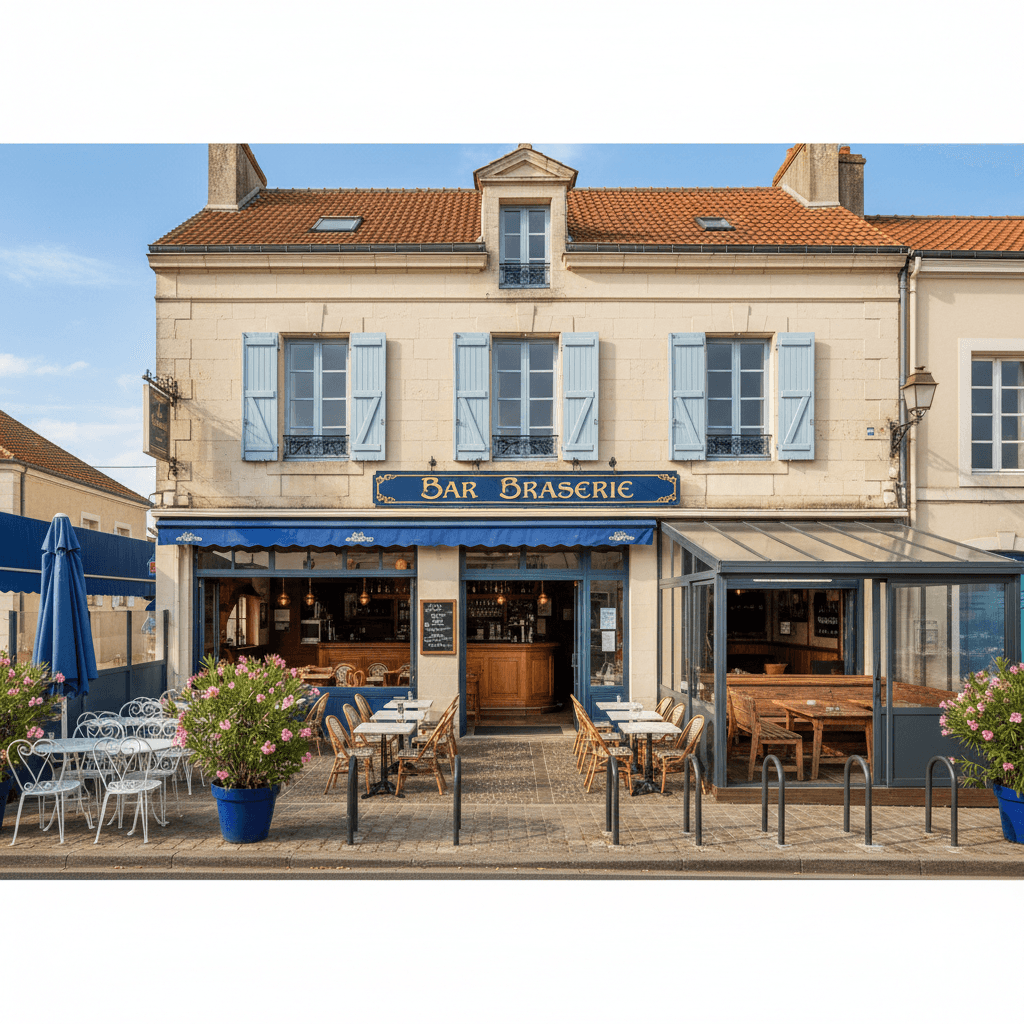 Bar-brasserie à Meschers-Sur-Gironde : terrasse - licence IV - Image 1