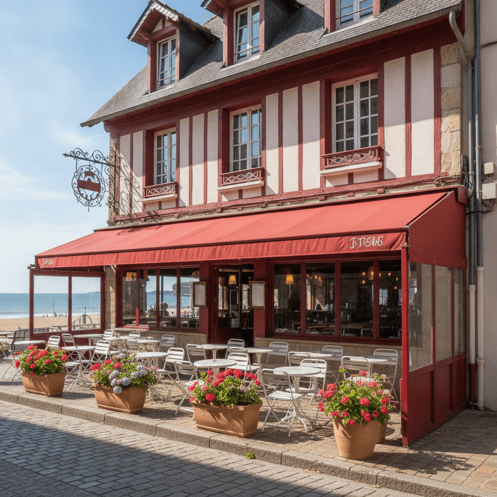 Restaurant à Saint-Jean-De-Luz : terrasse - extraction - Image 1