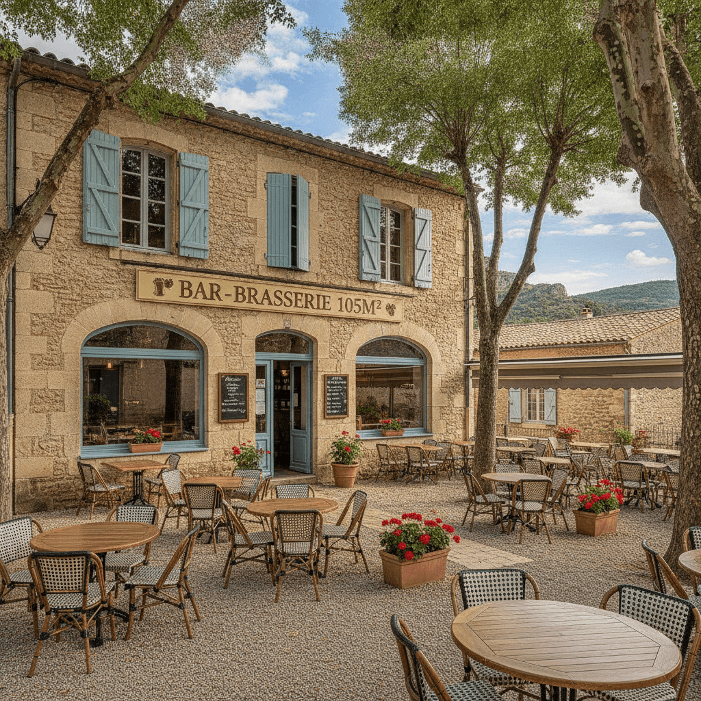 Bar-brasserie 105m² à Saint-Jean-de-Fos : terrasse - licence IV - Image 1