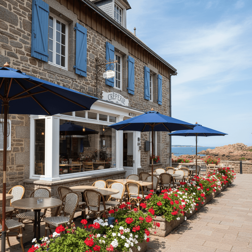 Restaurant à Perros-Guirec : terrasse - licence IV - Image 1