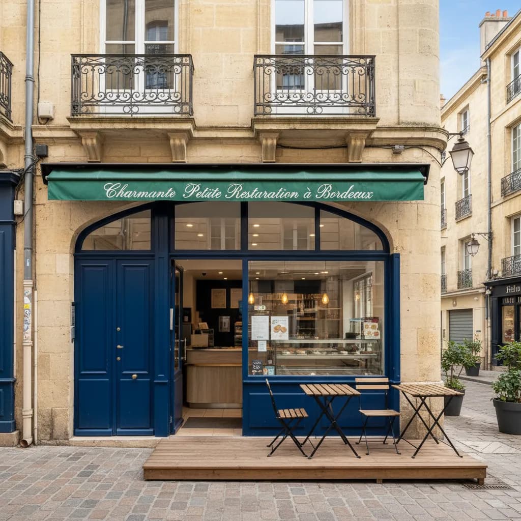 Snack 20m² à Bordeaux : terrasse - extraction - Image 1