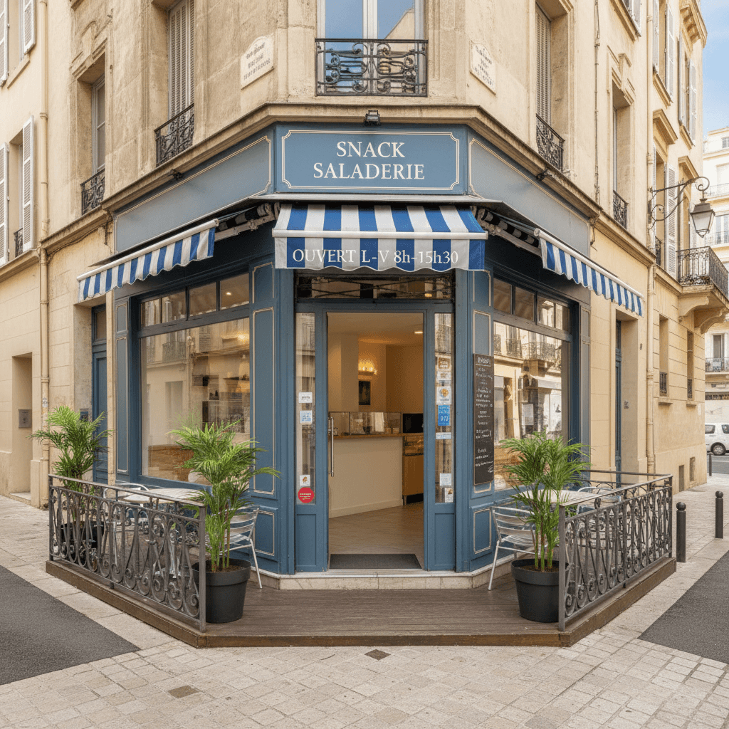 Snack 15m² à Marseille : terrasse