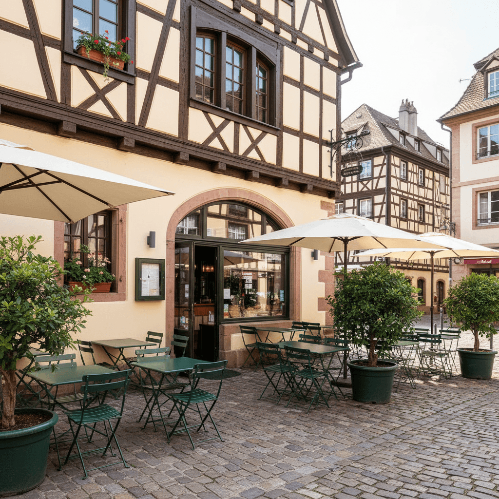 Restaurant 186m² à Strasbourg : terrasse - licence IV