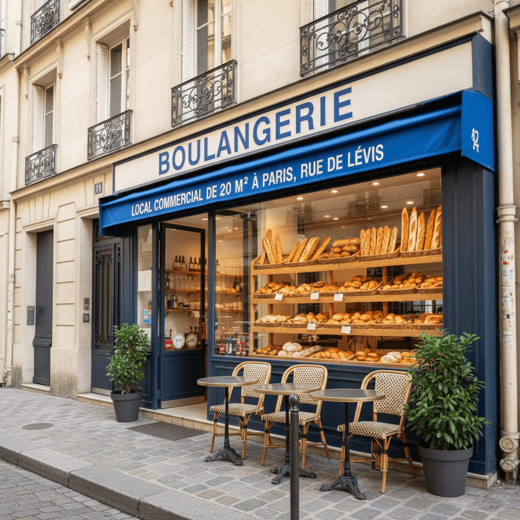 Local commercial de 20 m² à Paris, Rue de Lévis