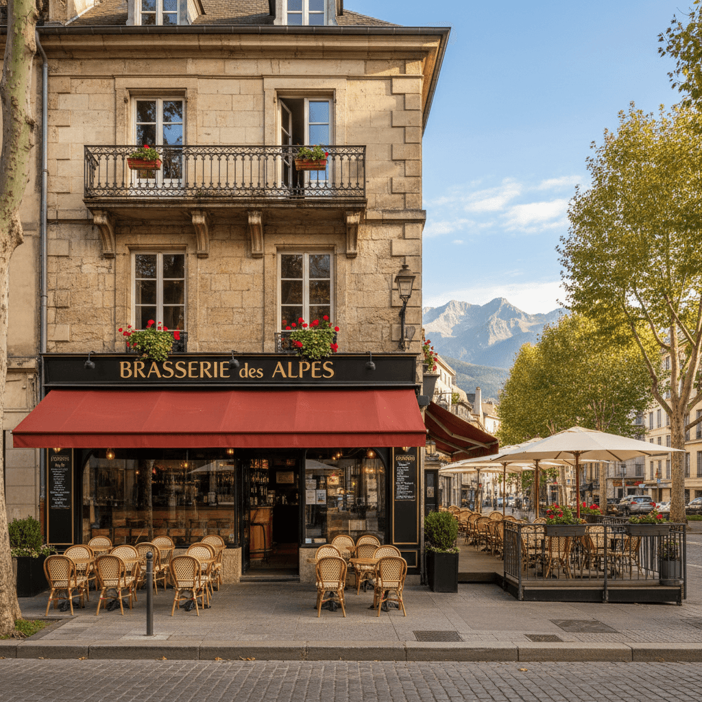 Bar-brasserie 120m² à Grenoble : terrasse - licence IV
