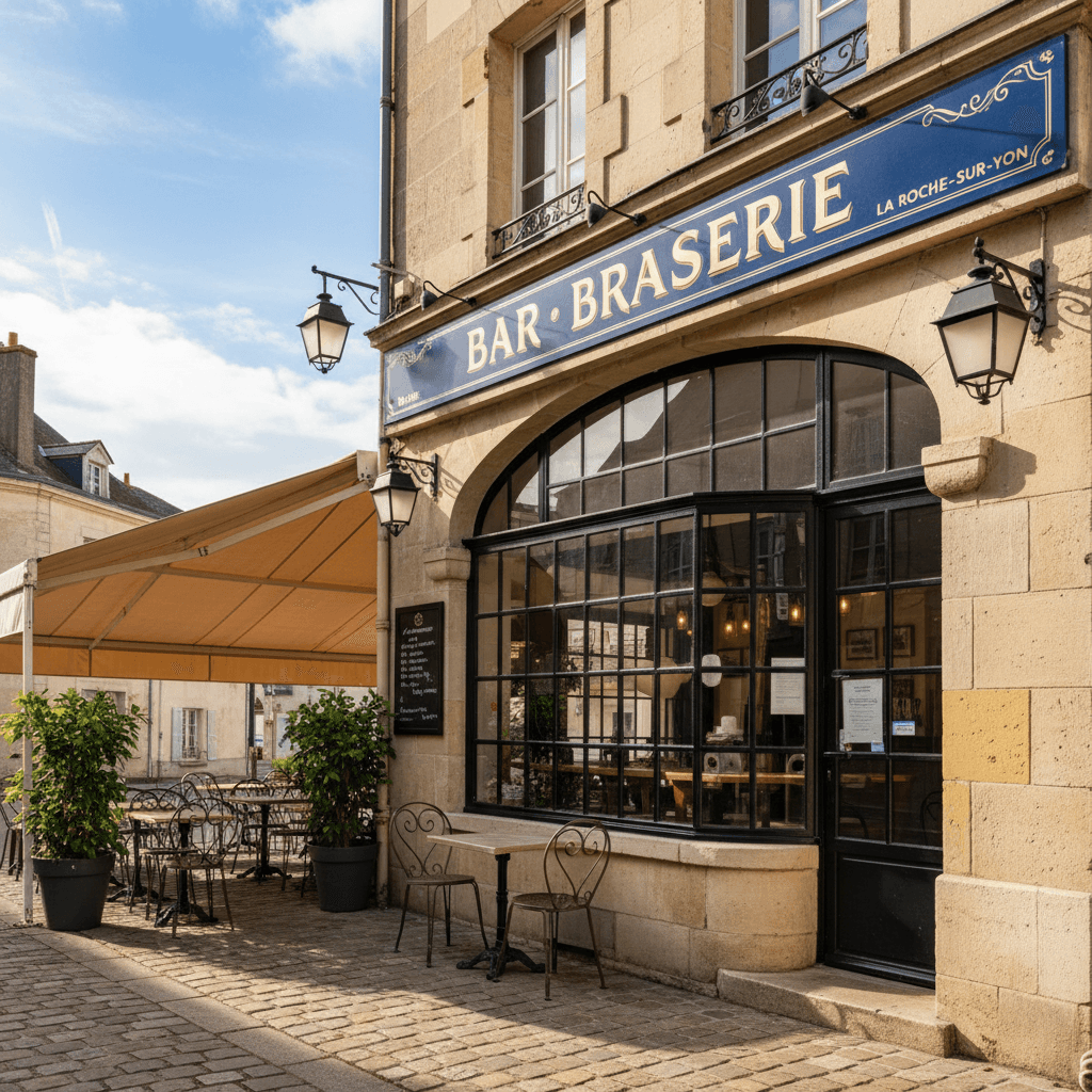Bar-brasserie 585m² à La Roche-Sur-Yon : terrasse - licence IV - Image 1