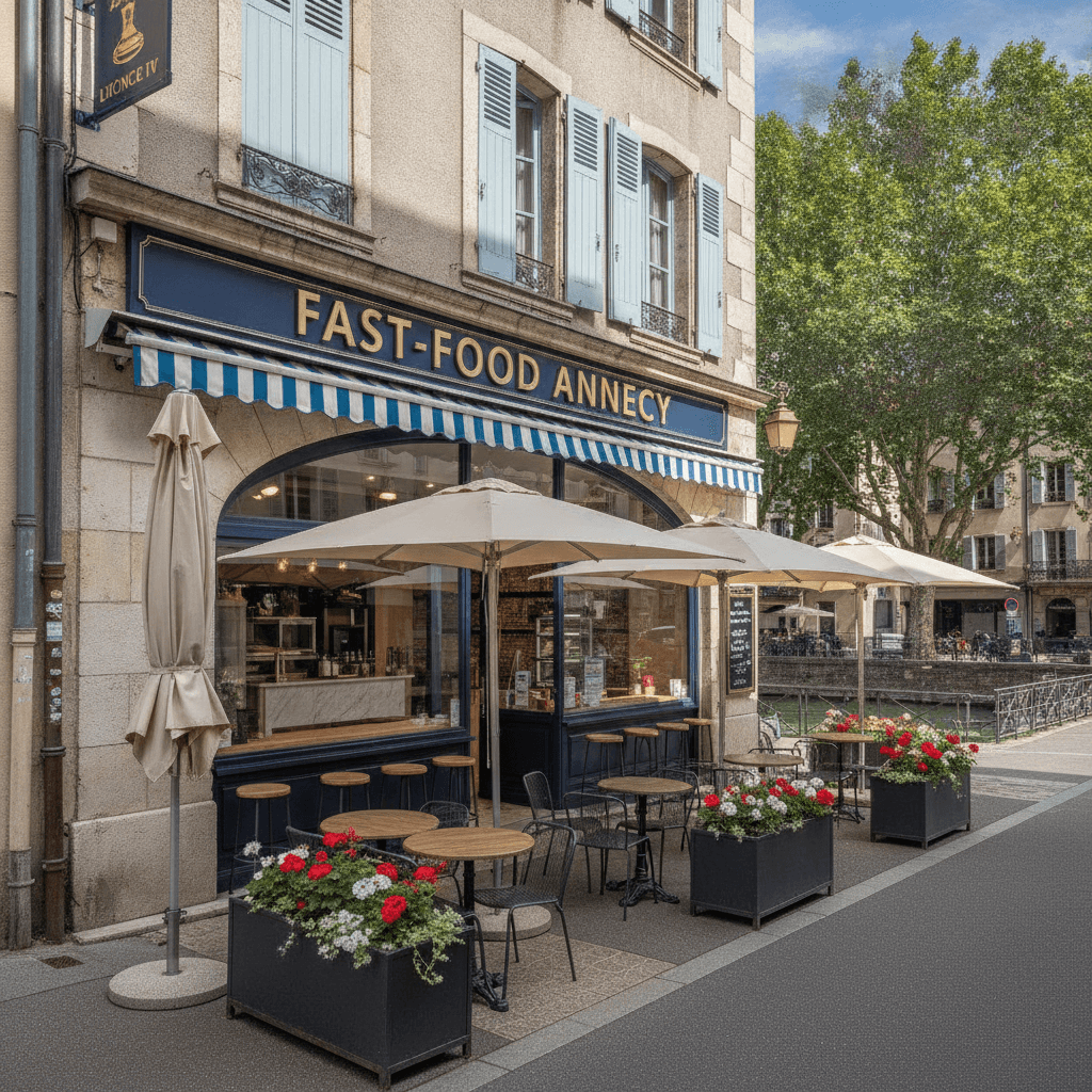 Fast-food 69m² à Annecy : terrasse - licence IV - Image 1