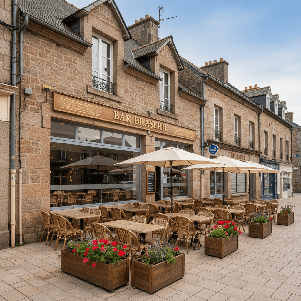 Bar-brasserie à Saint-Brieuc : terrasse - licence IV - Image 1