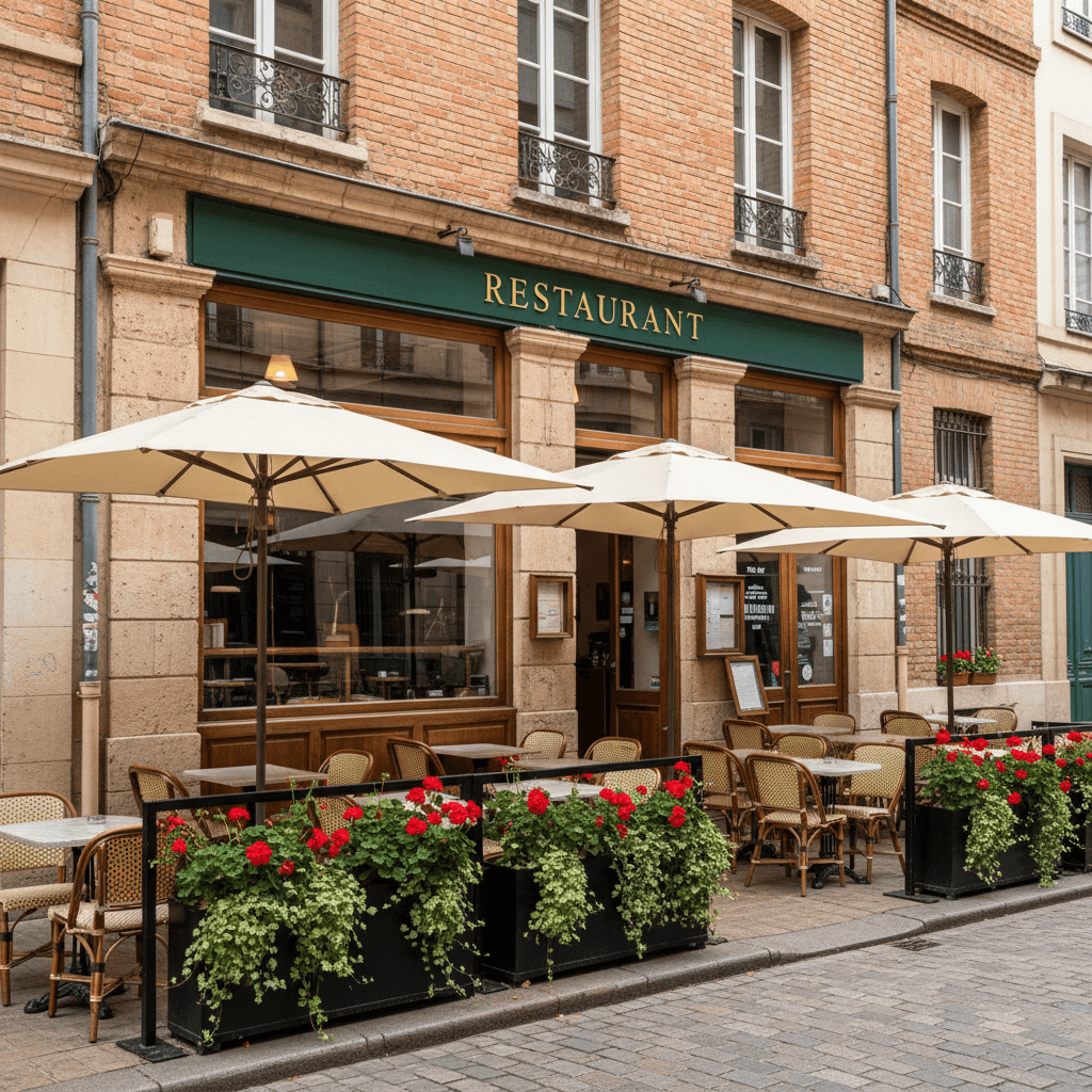 Restaurant 116m² à Toulouse : terrasse - extraction - Image 1