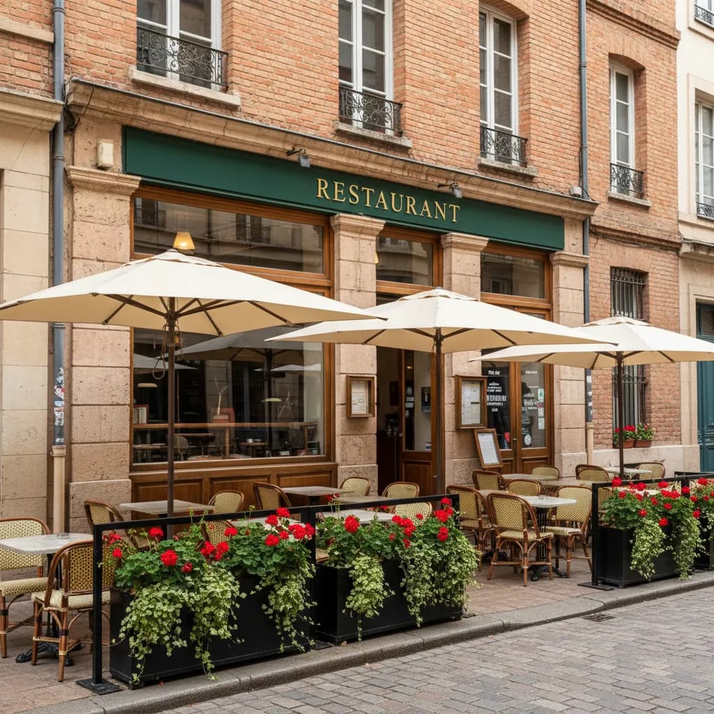 Restaurant 116m² à Toulouse : terrasse - extraction - Image 1