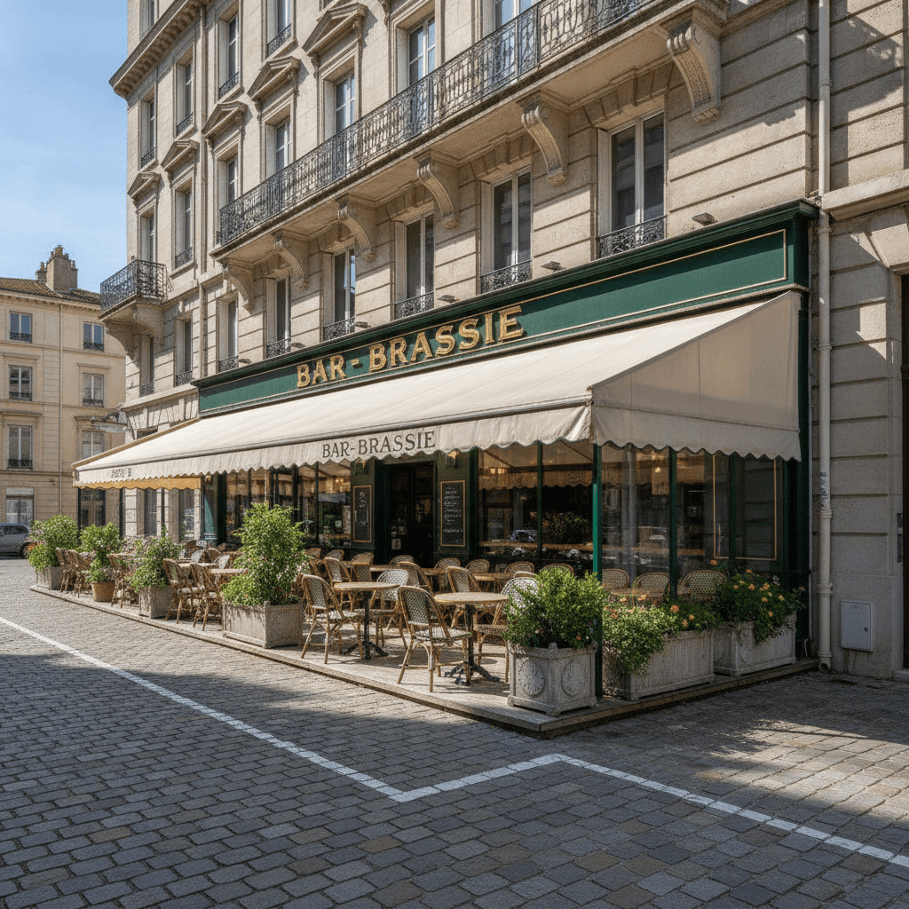 Bar-brasserie 97m² à Lyon : terrasse - licence IV