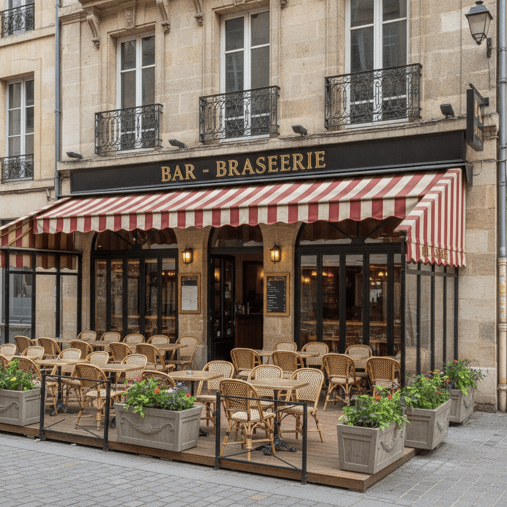 Bar-brasserie 177m² à Bordeaux : terrasse - licence IV