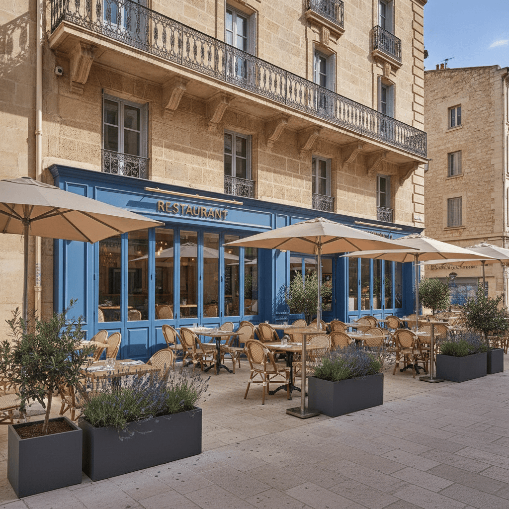 Restaurant 150m² à Marseille : terrasse - licence IV