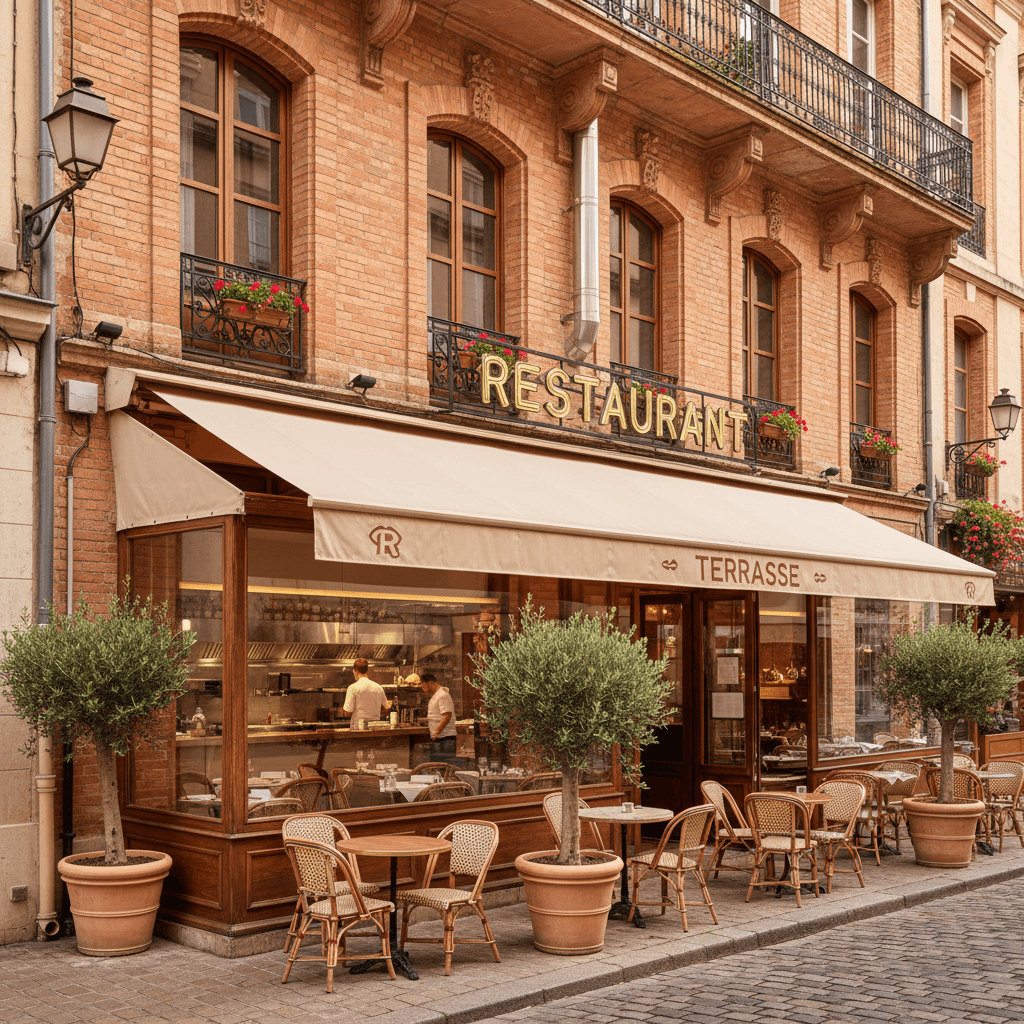 Restaurant à Toulouse : terrasse - extraction
