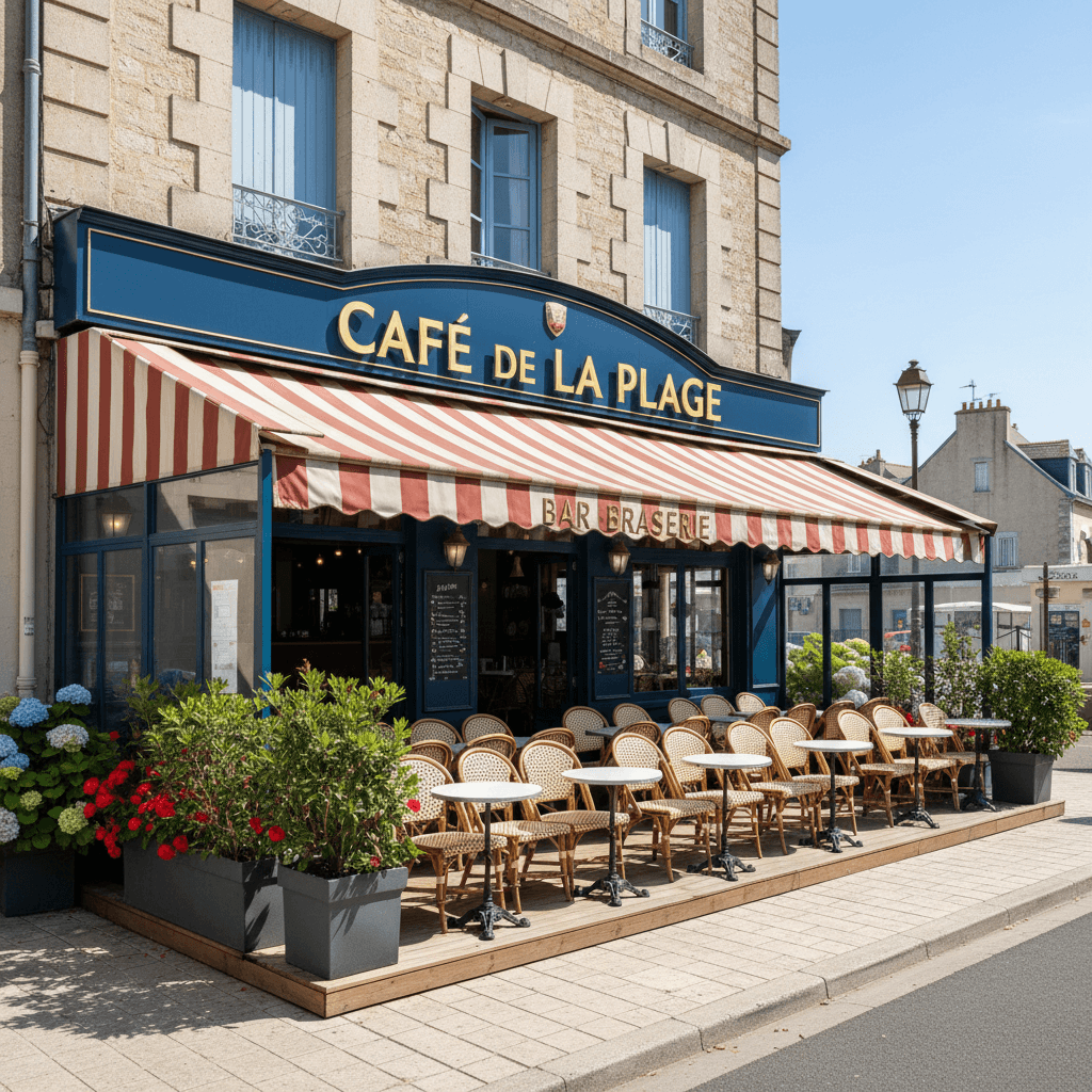 Bar-brasserie 70m² à La Baule-Escoublac : terrasse - licence IV - Image 1