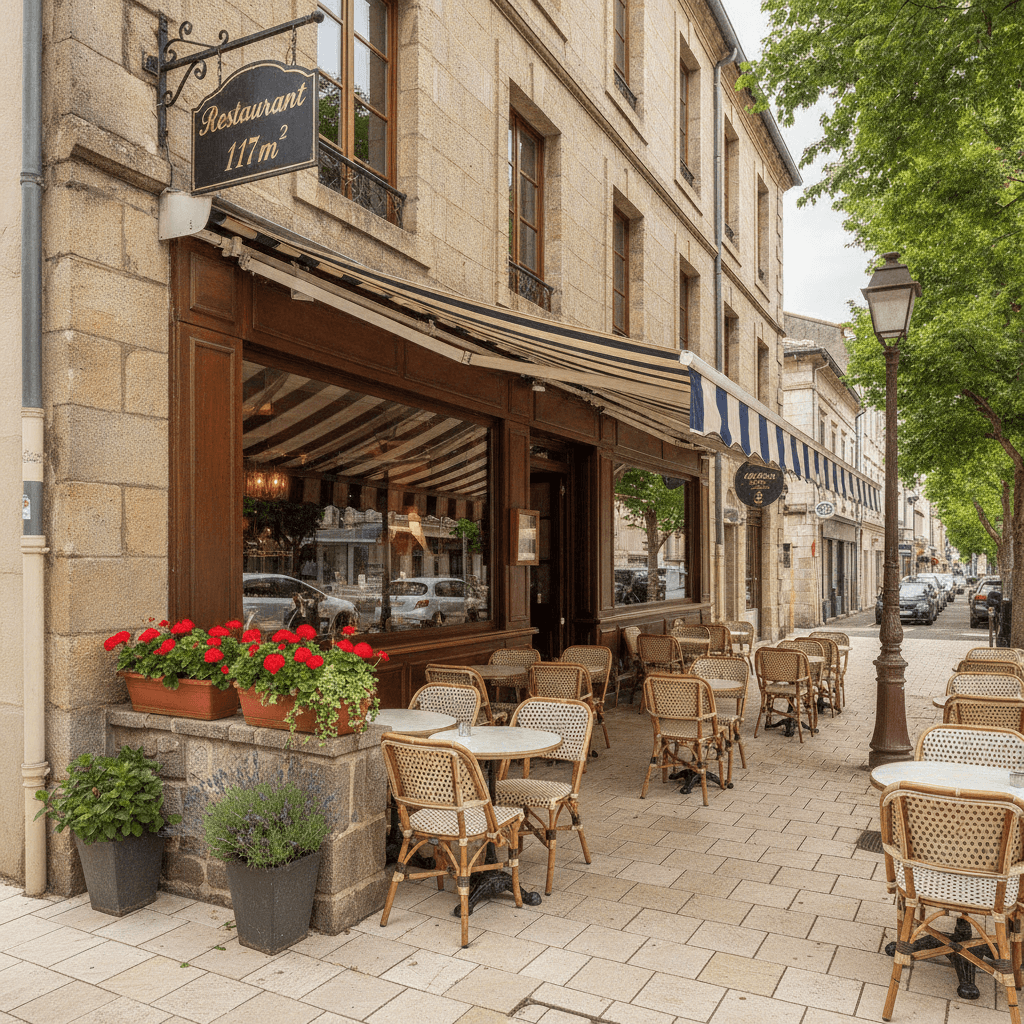 Restaurant 117m² à Saint-Pierre : terrasse - licence IV - Image 1
