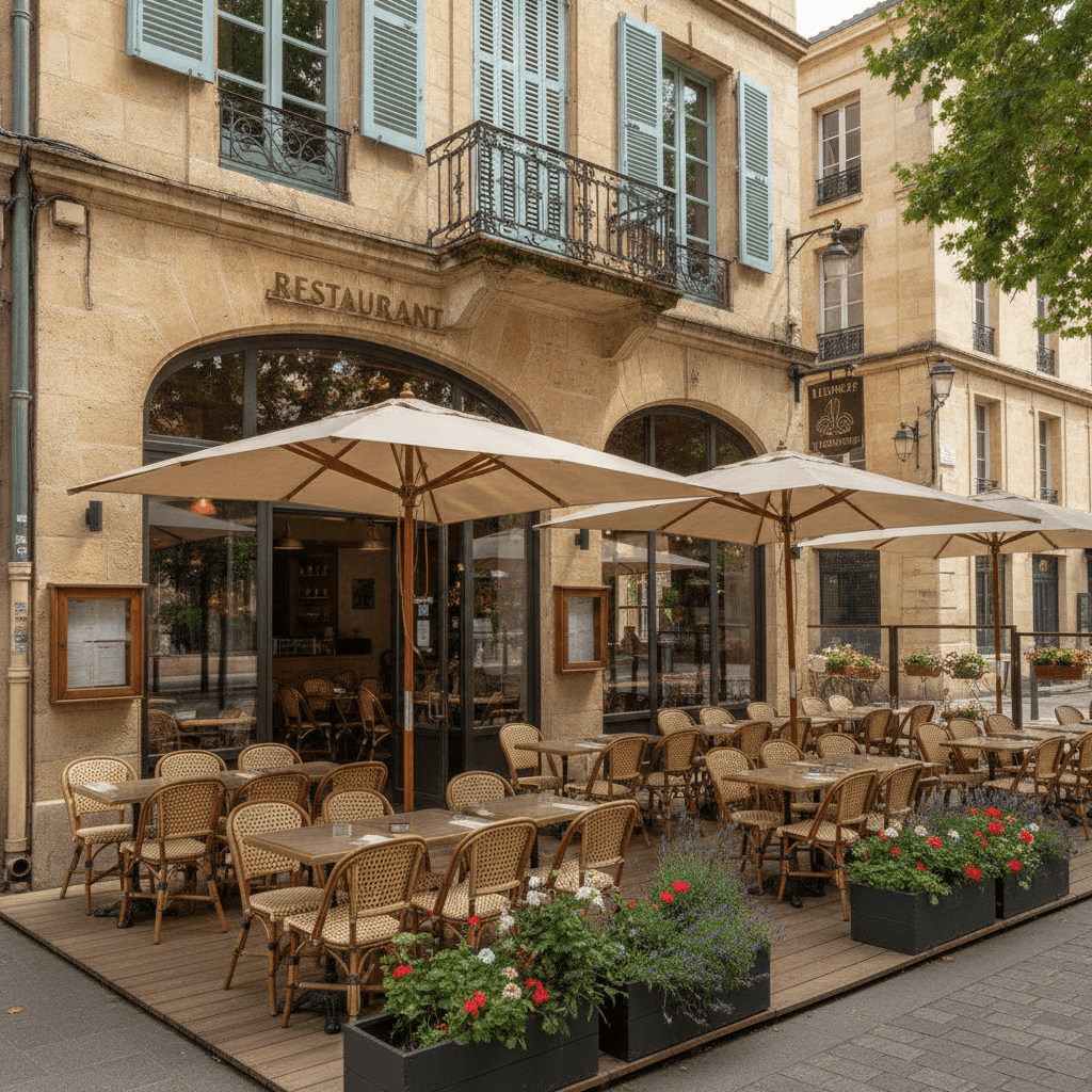 Restaurant à Bordeaux : terrasse - licence IV