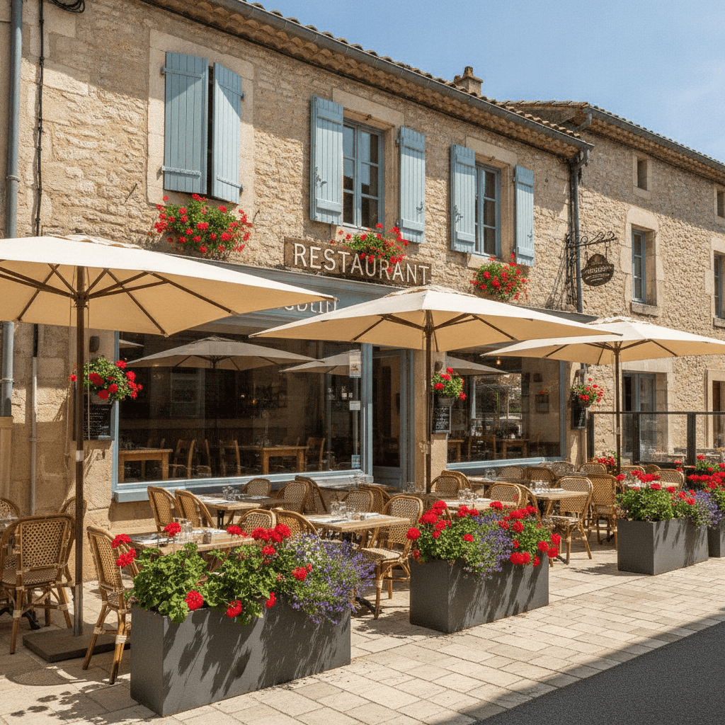 Restaurant 400m² à Vallon-Pont-D'Arc : terrasse - licence IV