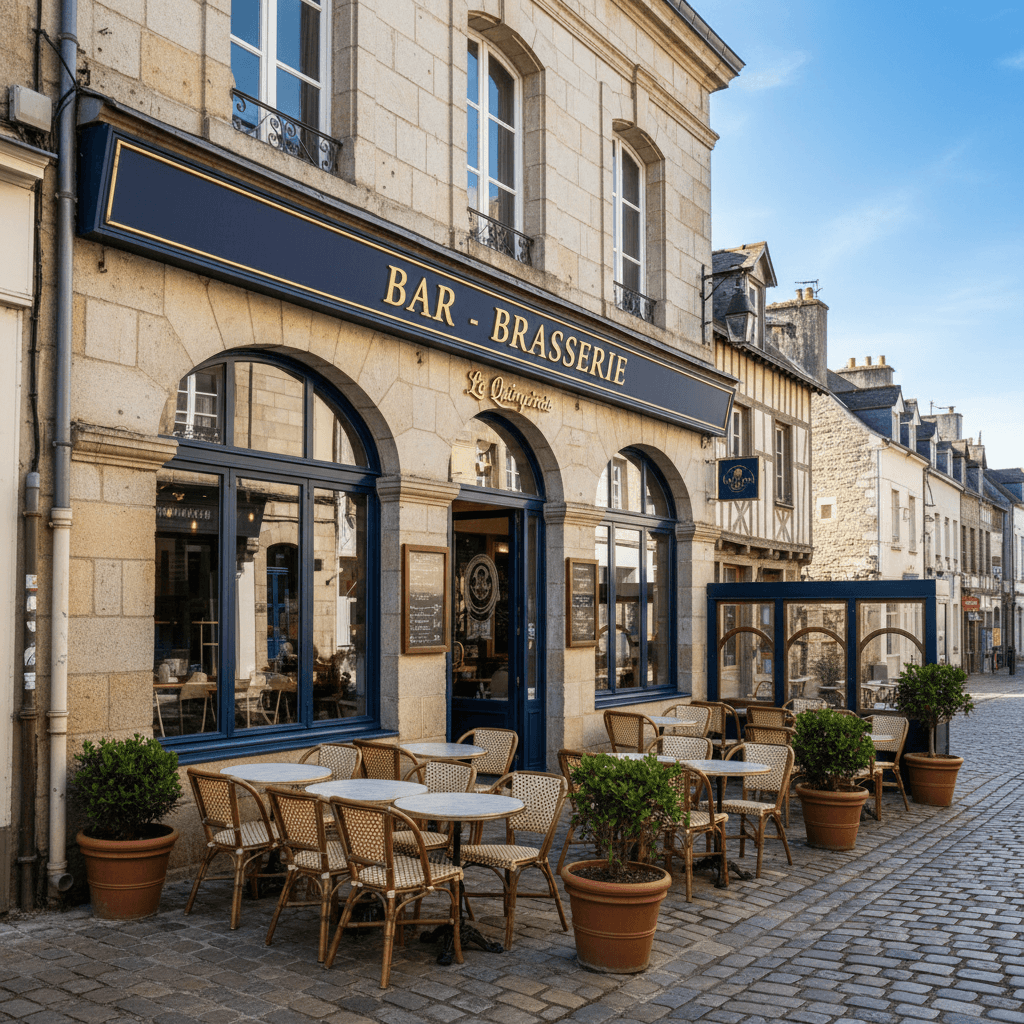 Bar-brasserie 200m² à Quimper : terrasse - licence IV - Image 1