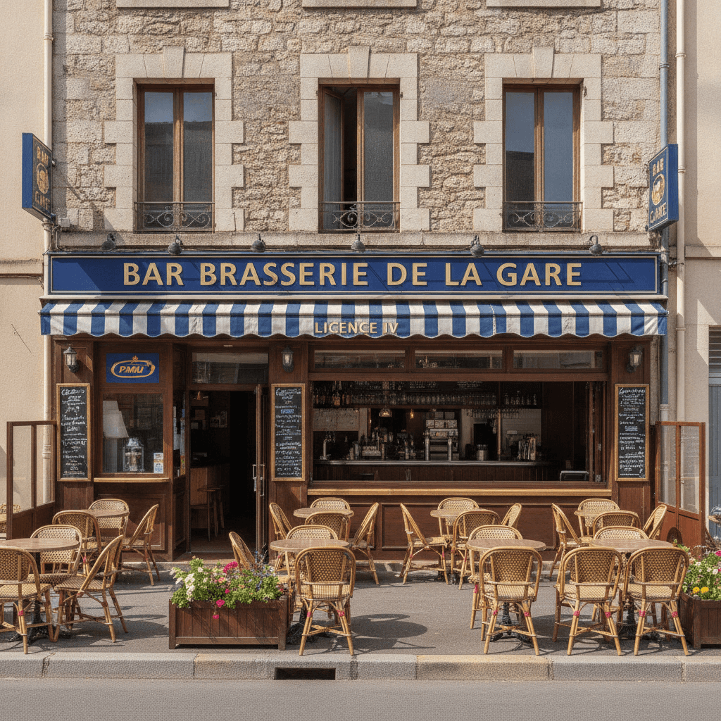 Bar-brasserie 120m² à Saint-Laurent-Du-Var : terrasse - licence IV - Image 1
