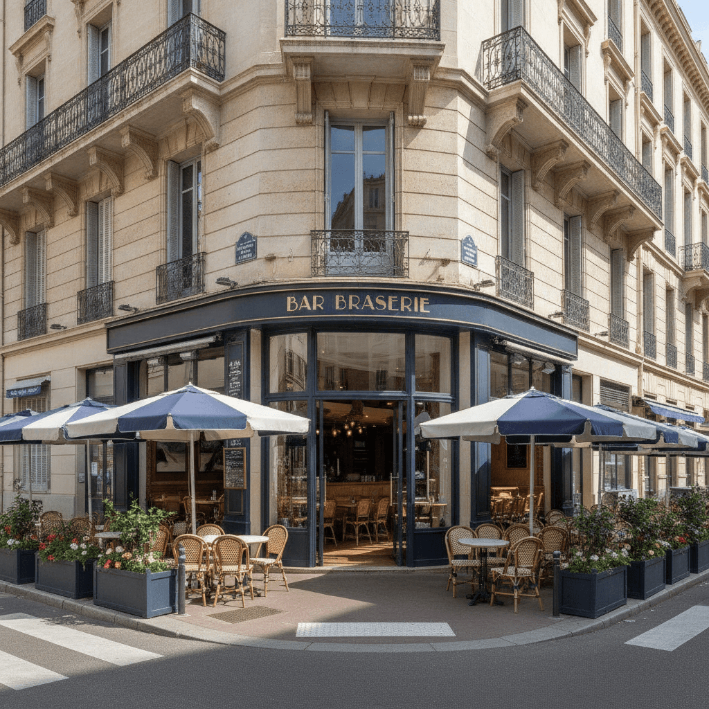 Bar-brasserie 340m² à Nice : terrasse - licence IV