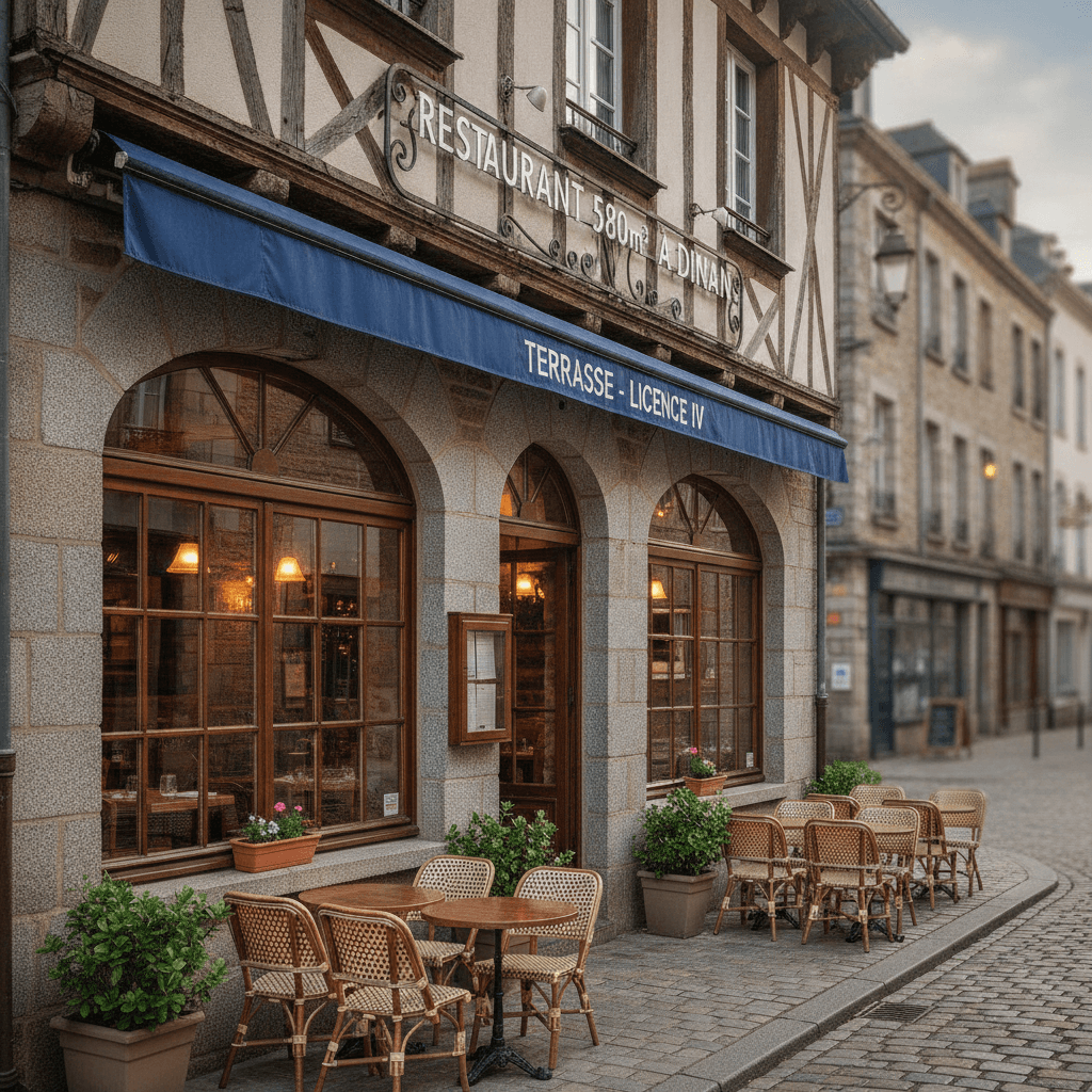 Restaurant 580m² à Dinan : terrasse - licence IV - Image 1