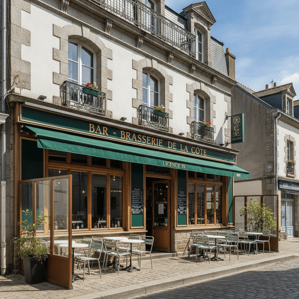 Bar-brasserie à Saint-Brieuc : terrasse - licence IV