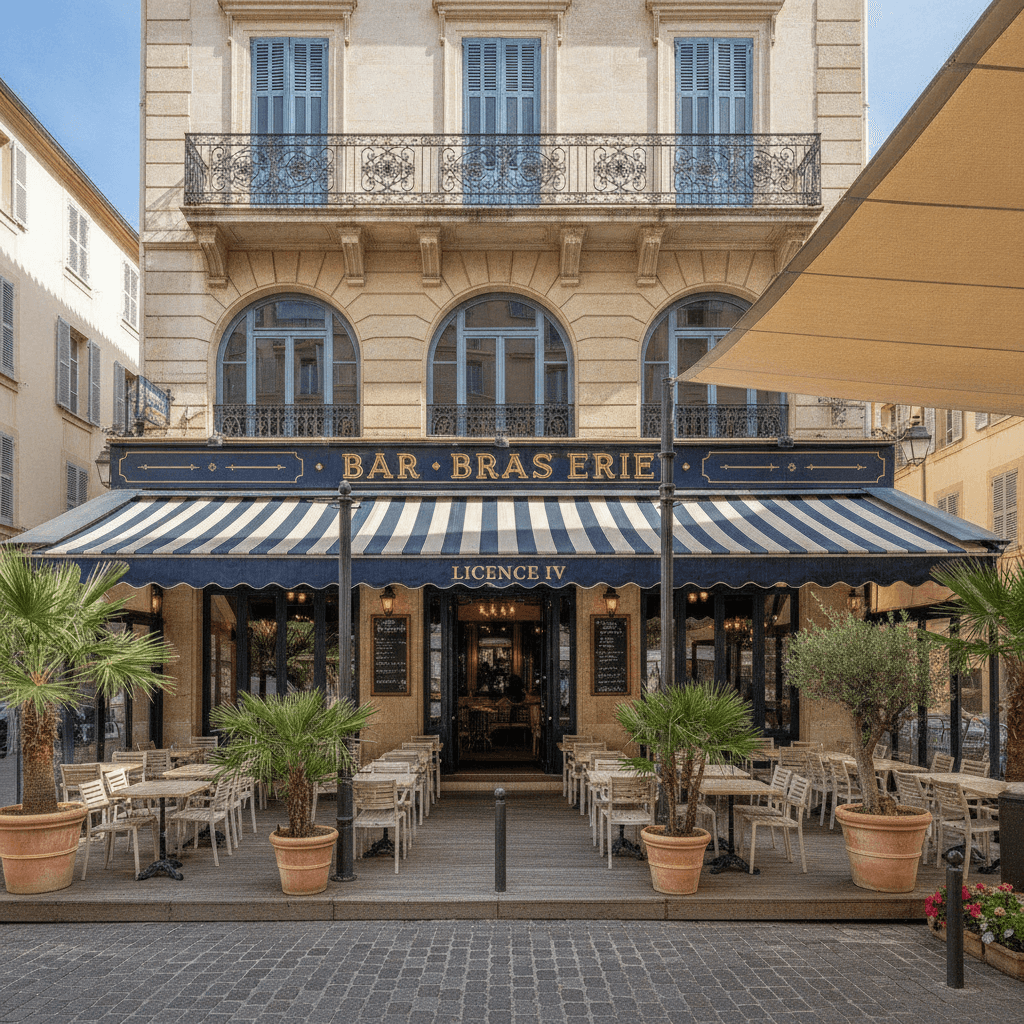 Bar-brasserie 100m² à Cannes : terrasse - licence IV