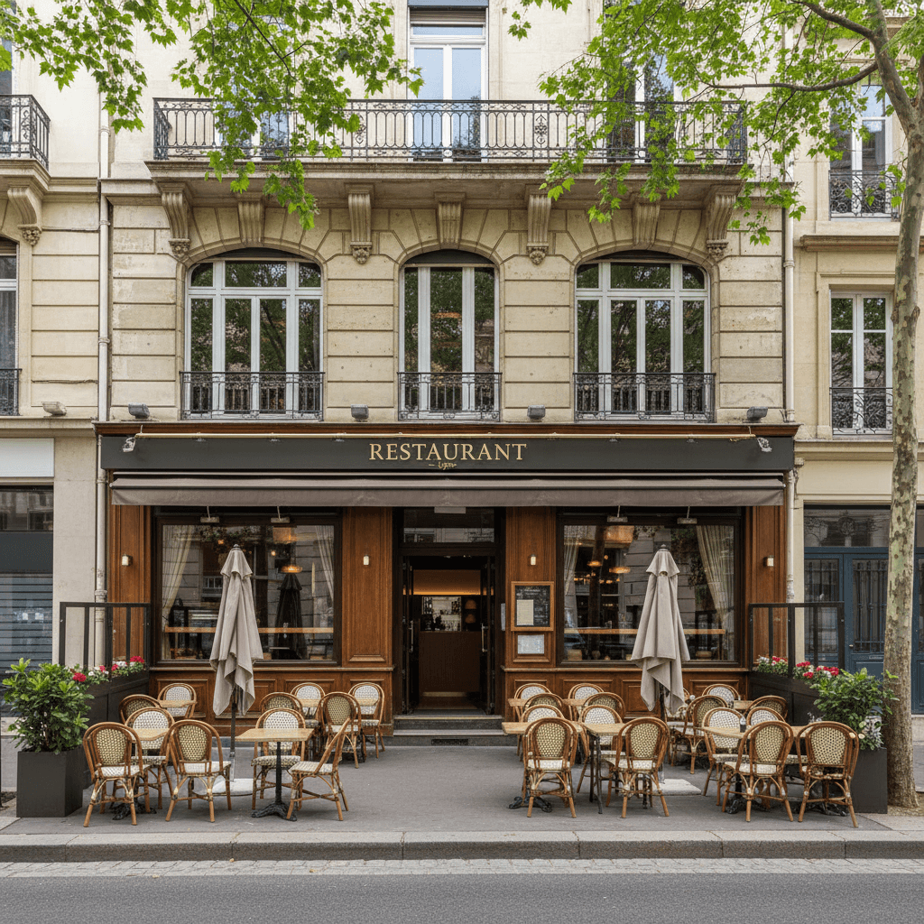 Restaurant 90m² à Lyon : terrasse - licence IV