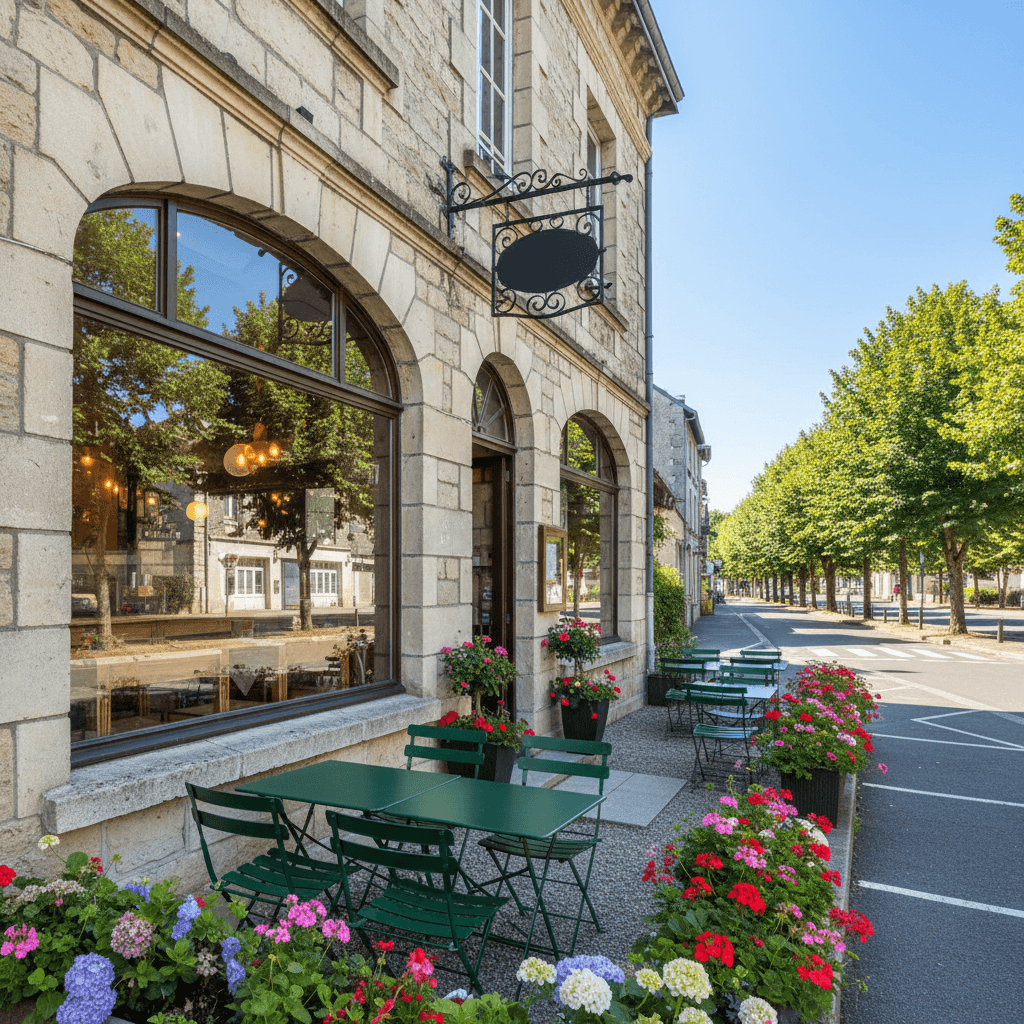 Restaurant à Avesnes Sur Helpe : terrasse - extraction - Image 1