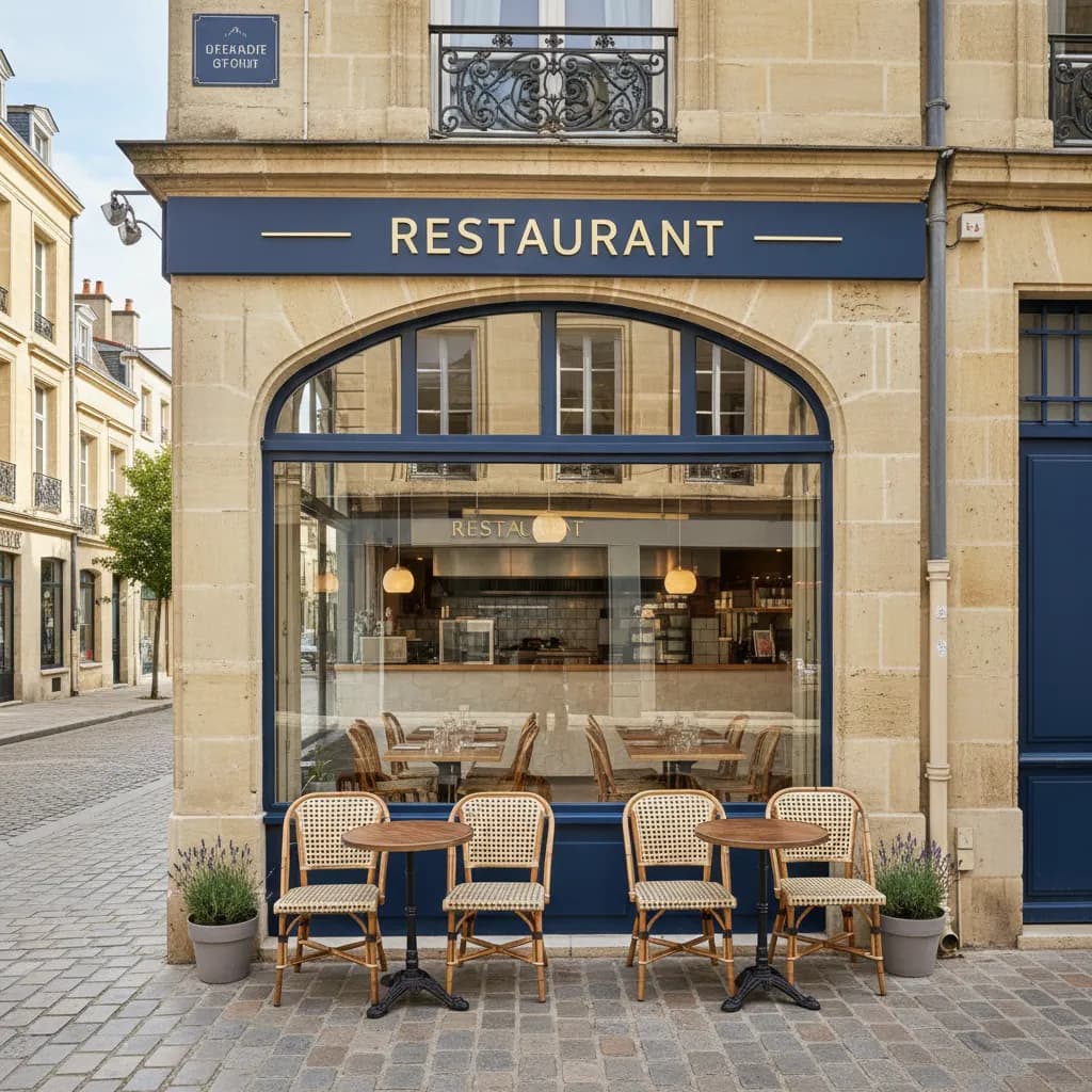Restaurant 38m² à Bordeaux : extraction - cuisine équipée - Image 1