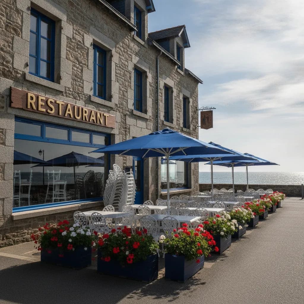 Restaurant 400m² à Pont-L'Abbé : terrasse - cuisine équipée - Image 1
