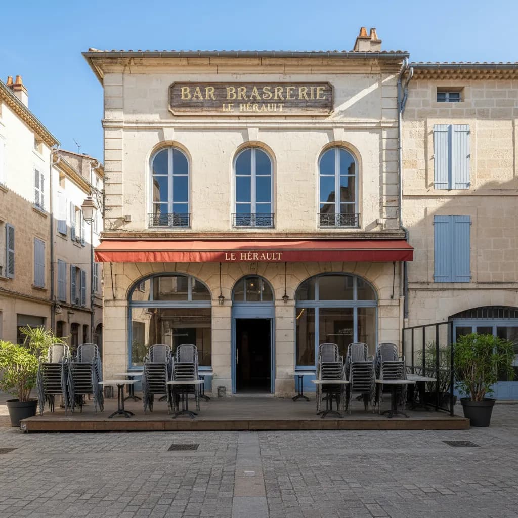 Bar-brasserie 205m² à Montpellier : terrasse - licence IV - Image 1