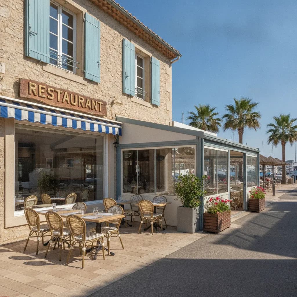 Restaurant 100m² à Le Grau-Du-Roi : terrasse - cuisine équipée - Image 1