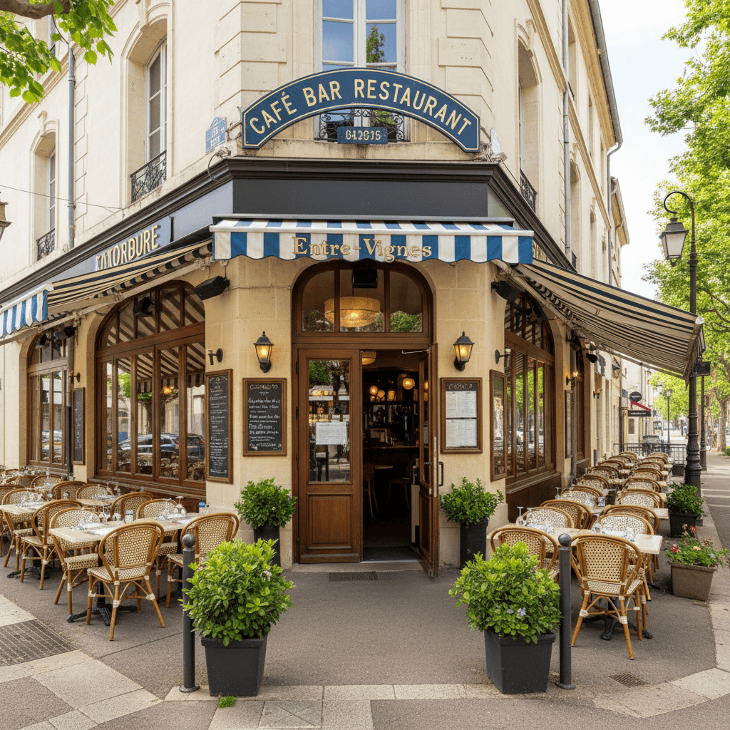 Bar-brasserie à Entre-Vignes : terrasse - licence IV - Image 1