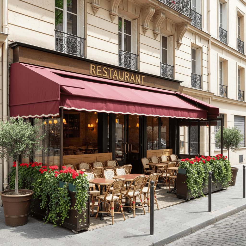 Restaurant 45 couverts à Neuilly-sur-Seine : terrasse - licence IV