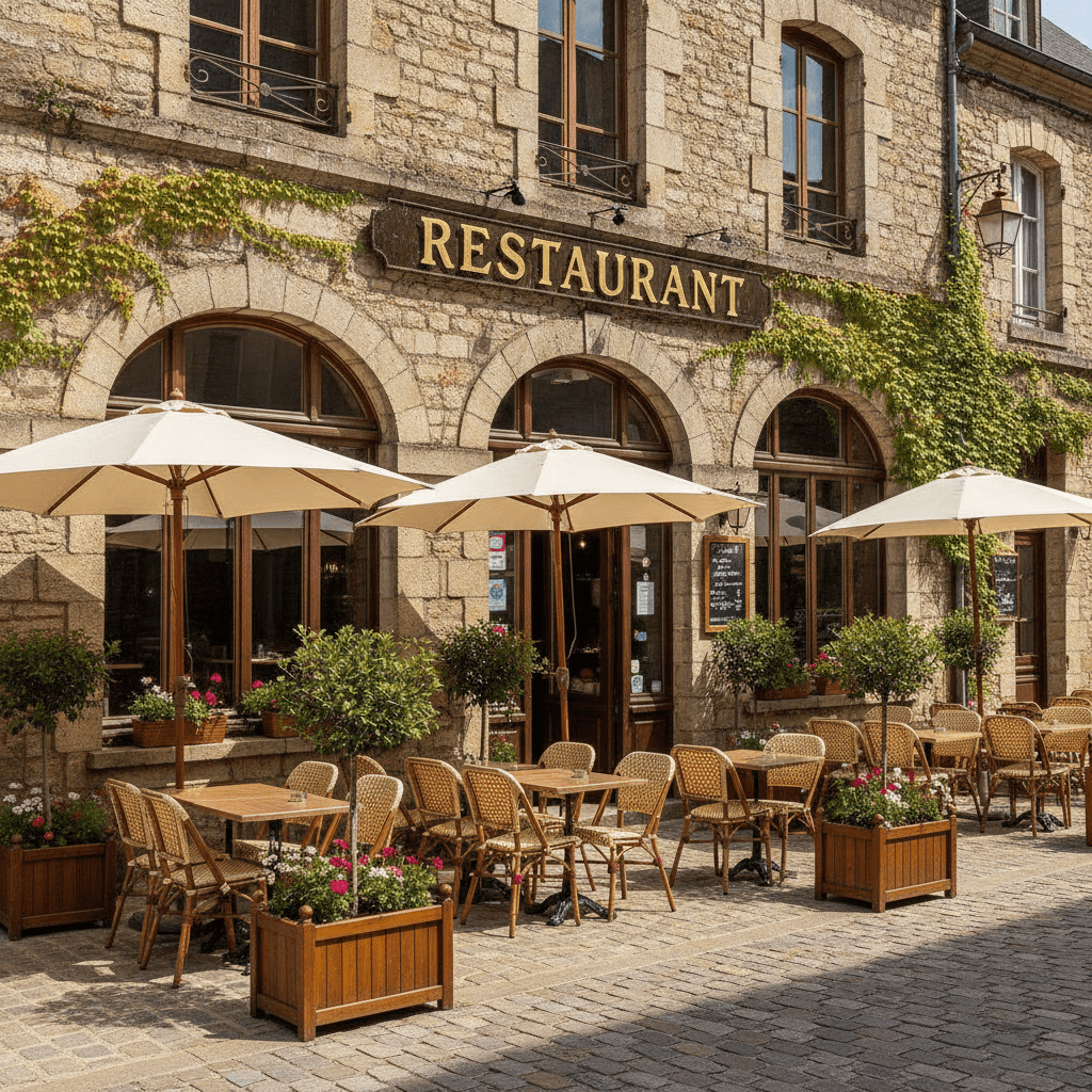 Restaurant 330m² à Uzerche : terrasse - licence IV - Image 1