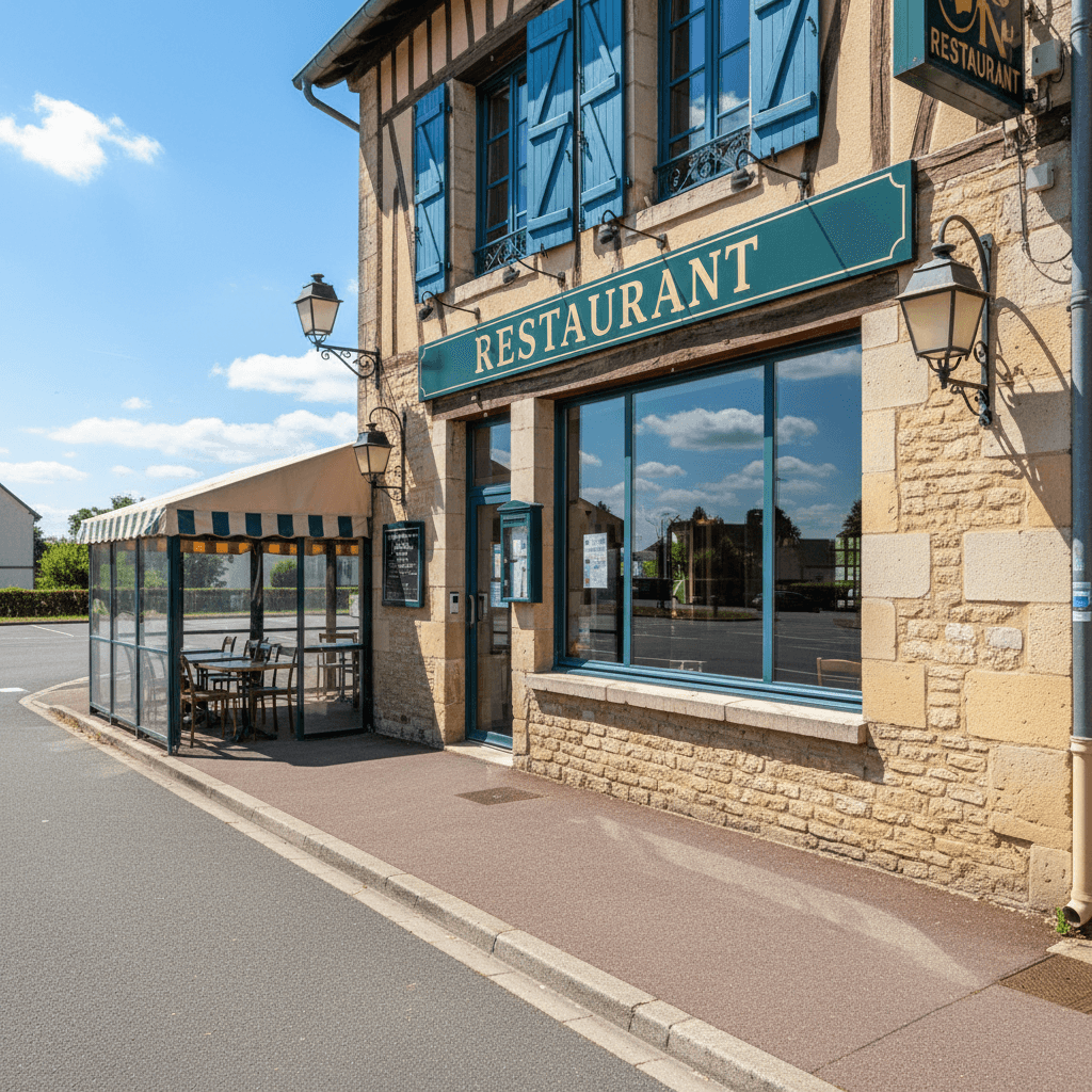 Restaurant à Loué : terrasse - licence IV - Image 1