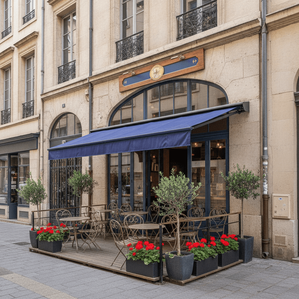 Snack 110m² à Lyon : terrasse