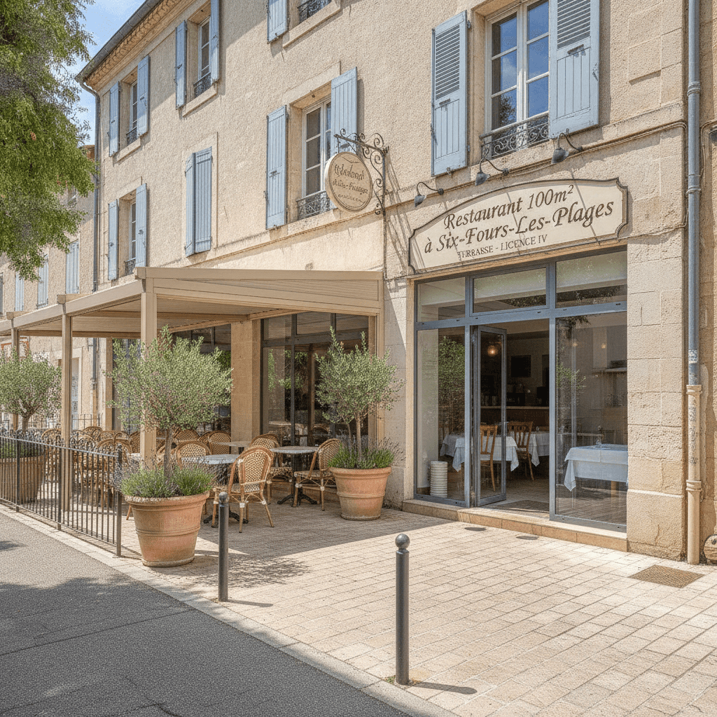 Restaurant 100m² à Six-Fours-Les-Plages : terrasse - licence IV - Image 1
